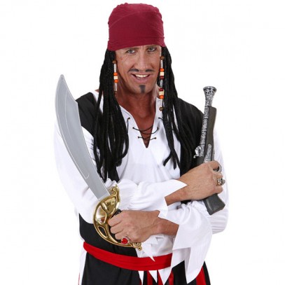Piratenkönig Perücke mit Bandana für Herren