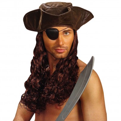 Piratenperücke mit Hut