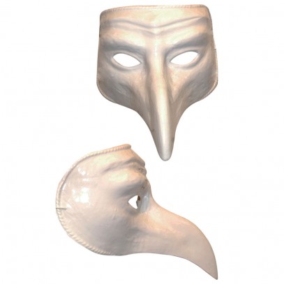 Venezianische Nasen Maske weiß