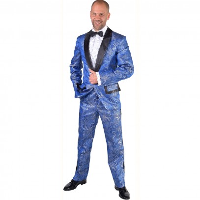 Premium Brokat Anzug für Herren blau