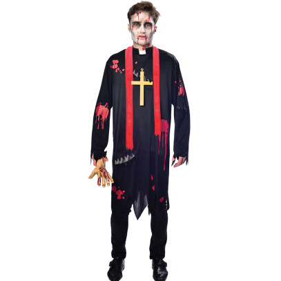 Zombie Pfarrer Kostüm für Herren