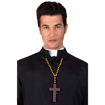 Priester Halskette mit Holz-Kreuz 1