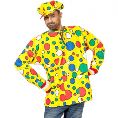 Pünktchen Clown Shirt gelb-bunt
