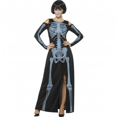 Röntgen Skelett Kostüm für Damen