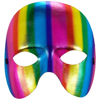 Rainbow Metallic Halbmaske 