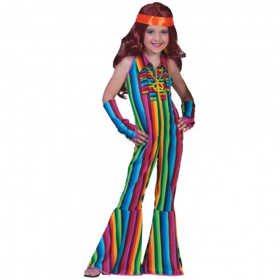 Rainbow Hippie Girl Kinderkostüm