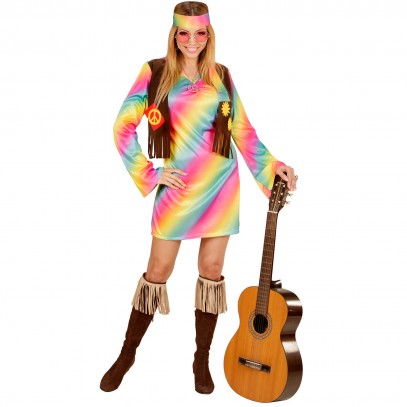 Rainbow Hippie Girl Kostüm 1
