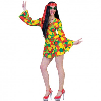 Rasta Lady Hippie Kleid Kostüm 