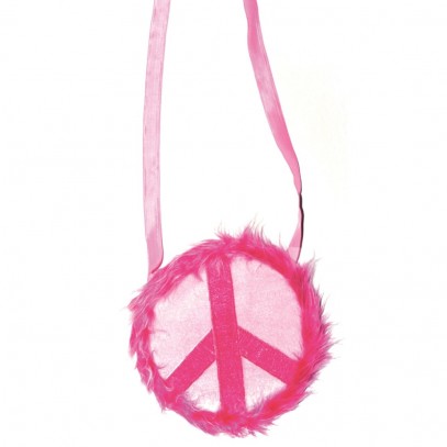 Pinke Peace Hippie Handtasche