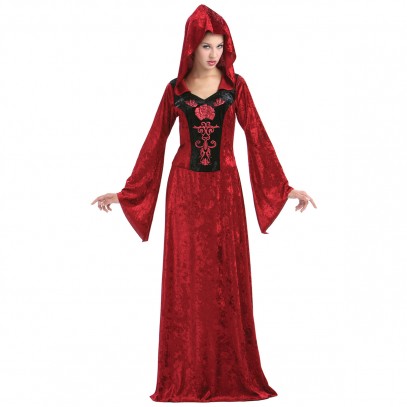 Red Gothic Jungfer Kostüm