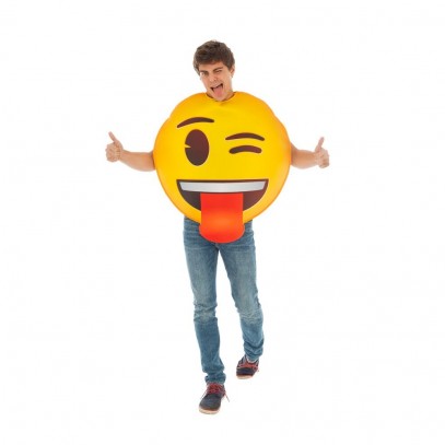 Zunge Raus Emoji Kostüm für Erwachsene