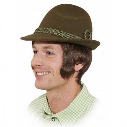 Tiroler Hut grün mit Kordel