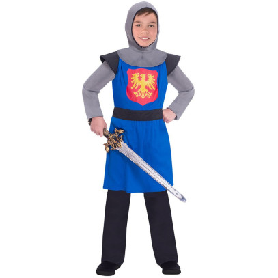 Mittelalter Ritter Kostüm für Jungen blau