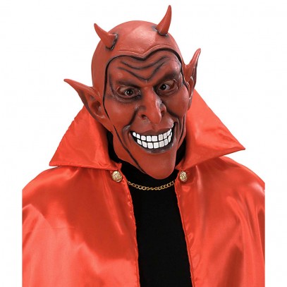 Rote lachende Teufel Maske