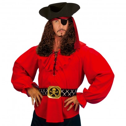 Rotes Piratenhemd für Herren