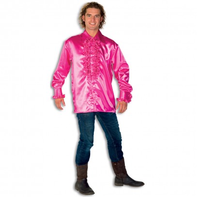 Rüschenhemd Deluxe pink