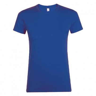 Rundhals T-Shirt blau für Damen