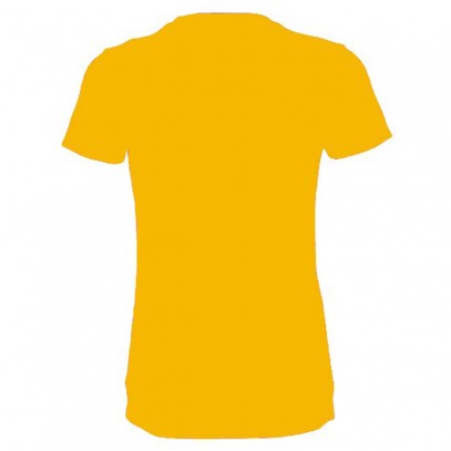 Rundhals T-Shirt gelb für Damen