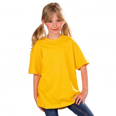 Rundhals T-Shirt gelb für Kinder