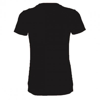 Rundhals T-Shirt schwarz für Damen