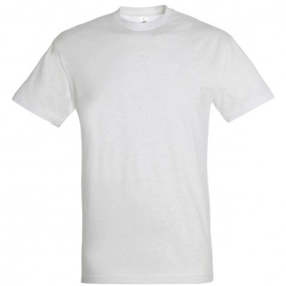 Rundhals T-Shirt weiß für Herren