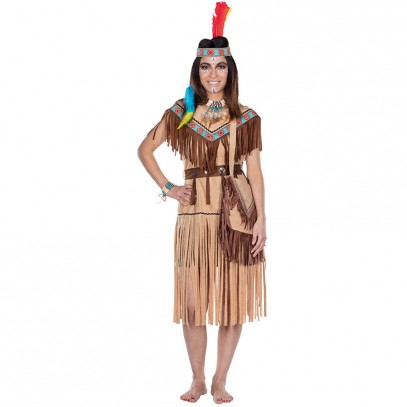 Satinka Indianerin Kostüm für Damen