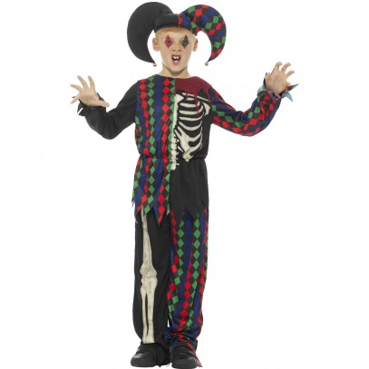Scary Jockey Jester Halloween Kostüm für Kinder