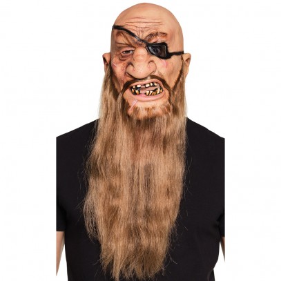 Scary Piraten Maske mit Bart