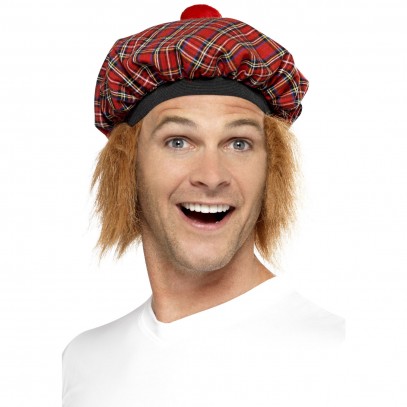 Schottische Mütze mit Haaren