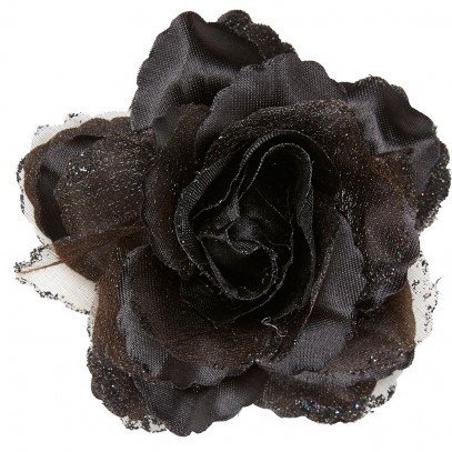 Haarspange mit schwarzer Rose 1