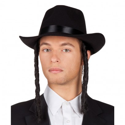 Rabbiner Hut mit langen Zöpfen