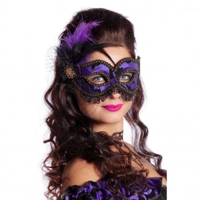 Maske Eleganza violett