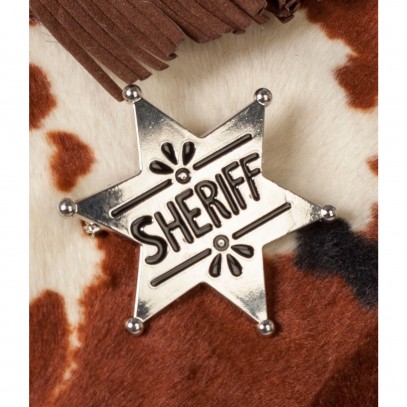Sheriff Stern Maske Silber