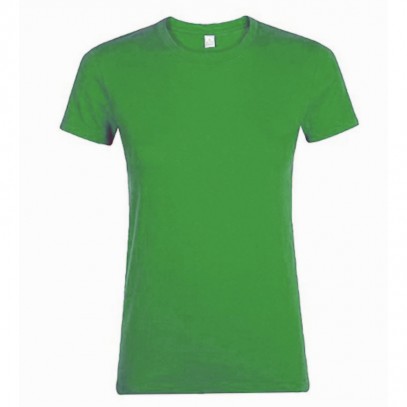 Rundhals T-Shirt grün für Damen