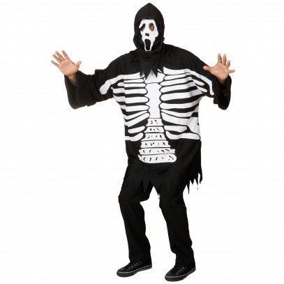 Skelett mit Scream Maske