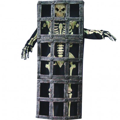 Skelett in Käfig Halloween Kostüm