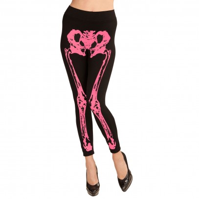 Skelett Leggings 75DEN pink