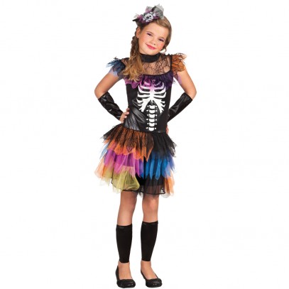 Skelett Princess Halloween Kinderkostüm 1