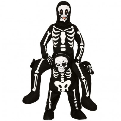 Witziges Skelett Huckepack Kostüm für Kinder