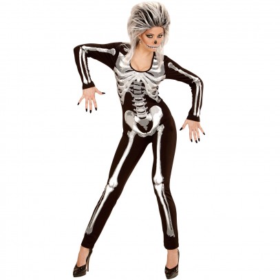 Skelett Girl Overall Kostüm 1
