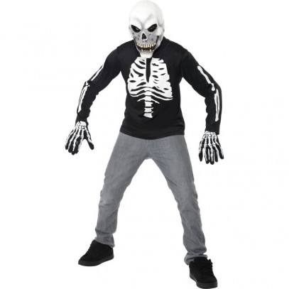 Skelett Halloween T-Shirt für Kinder