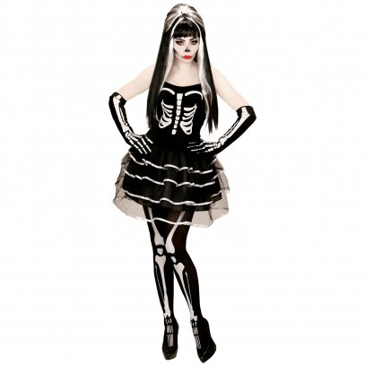 Skelett Lady Halloweenkostüm 1