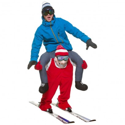 Skifahrer Huckepack Kostüm