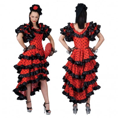 Feurige Flamenco Tänzerin Damenkostüm
