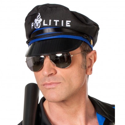 Spiegelnde Polizeibrille