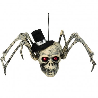 Spinnen Totenkopf Skelett Deko