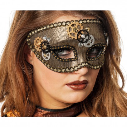 Steampunk Glitzer Augenmaske für Damen