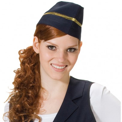 Stewardess Schiffchen Kopfbedeckung