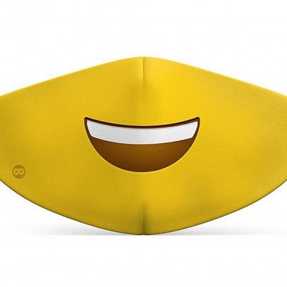 Mund-Nasen-Maske Smiley für Kinder