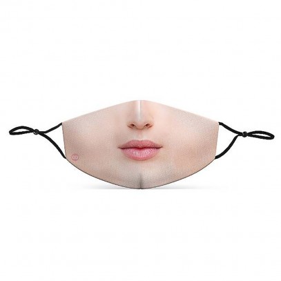 Mund-Nasen-Maske fotorealistische Frau
